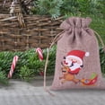 thumbnail image 4 of Bolsa De Regalo De Lino De Navidad, Joyería De Papá Noel, Bolsa De Regalo De Almacenamiento De Dulces De Chocolate Para Niños, Decoración De Fiesta De Navidad 10 Uds. Advancent HA042679-01, 4 of 6