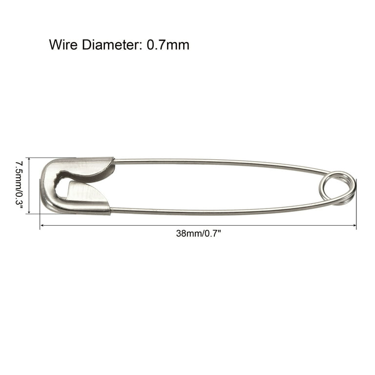 Uxcell 38mm/1.5 Inch Curved Safety Pins Metal Sewing Pins for