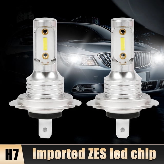 2 uds H7 80W luces antiniebla LED de alta potencia bombilla de faro delantero de coche 6000K luz blanca Kuyhfg Sin marca