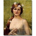 thumbnail image 1 of Ceramic Tile Mural-Jules Lefebvre Women Painting 169. 48" w x 60" h using (20) 12 x 12 ceramic tiles, 1 of 3