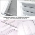 thumbnail image 4 of 3 Drawer Transparent Acrylic Makeup Storage Box Desk Lining Jewelry & Clear Cosmetic Organizer Vanity Storage Display Box Make Up Organizers Grey, 4 of 7