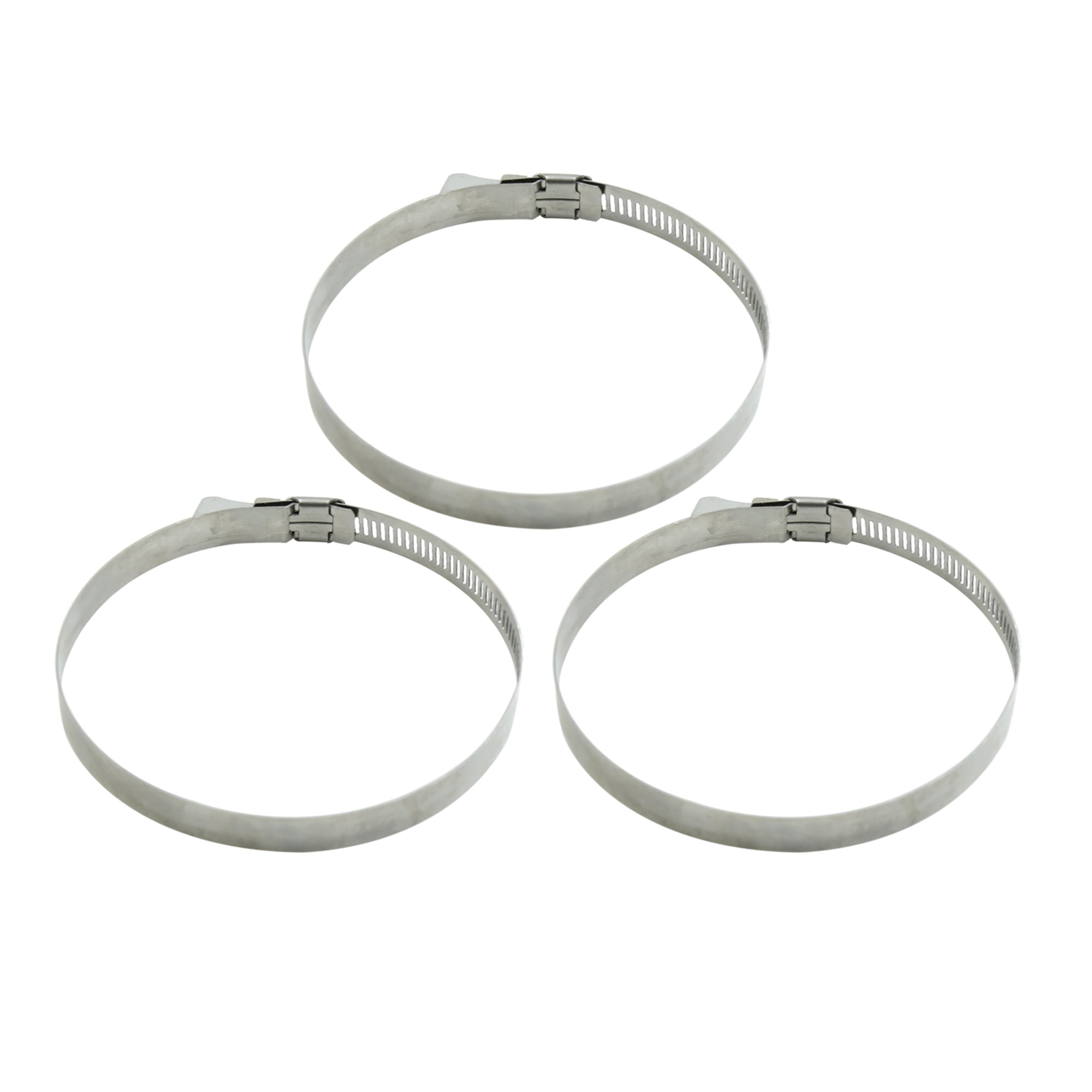 2 Pcs 91-114mm Stainless Steel Worm Gear Hose Clamps