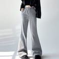 thumbnail image 2 of Inleife Women's Solid Color Pants Loose Straight Leg Wide Leg Casual Sports Pants Long Pants, 2 of 4