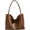 Brown, variant on Womens Retro Tote Bag Soft Vegan Leather Shoulder Bag Large Purse Y2k Handbag Casual Work Top Handle Satchel
