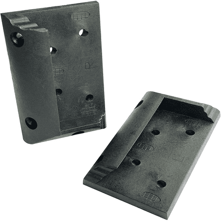 Myard PNP11145 Angled (For 30 to 60 Degree) Railing Connectors with Screws for 2X4 Inches (Actual 1.5X3.5 Inches) Inclined Stair Wood Handrail (5 Pair, Black)