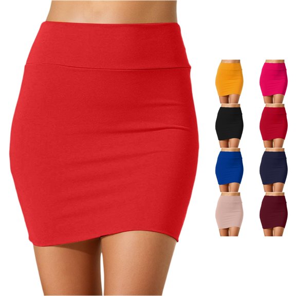 TinyBloomm Women's Summer Pencil Skirt High Waist Bodycon Skirt Casual Stretch Comfortable Work Skirt For Daily Wear And Side Skirt, Size XXL
