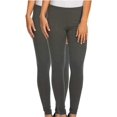 thumbnail image 2 of Felina Cotton Modal Leggings (2-Pack) Extra Lightweight Breathable Leggings for Women, Lounge Pants, Style: C2201 (Medium Heather Grey, Large), 2 of 7