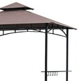 thumbnail image 6 of Four Seasons Courtyard Grill Gazebo With LED Lights and Steel Frame, Brown, 6 of 7