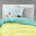 thumbnail image 2 of Merry Christmas Carolers Pug Black Fabric Standard Pillowcase, 2 of 2