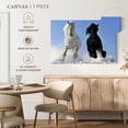 thumbnail image 5 of Elephant Stock Winter Friesian Horses Wall Art - Horizontal Canvas Wall Art - Living Room Wall Decor - Animal Canvas - Black And White Decor - 12" x 8", 5 of 8
