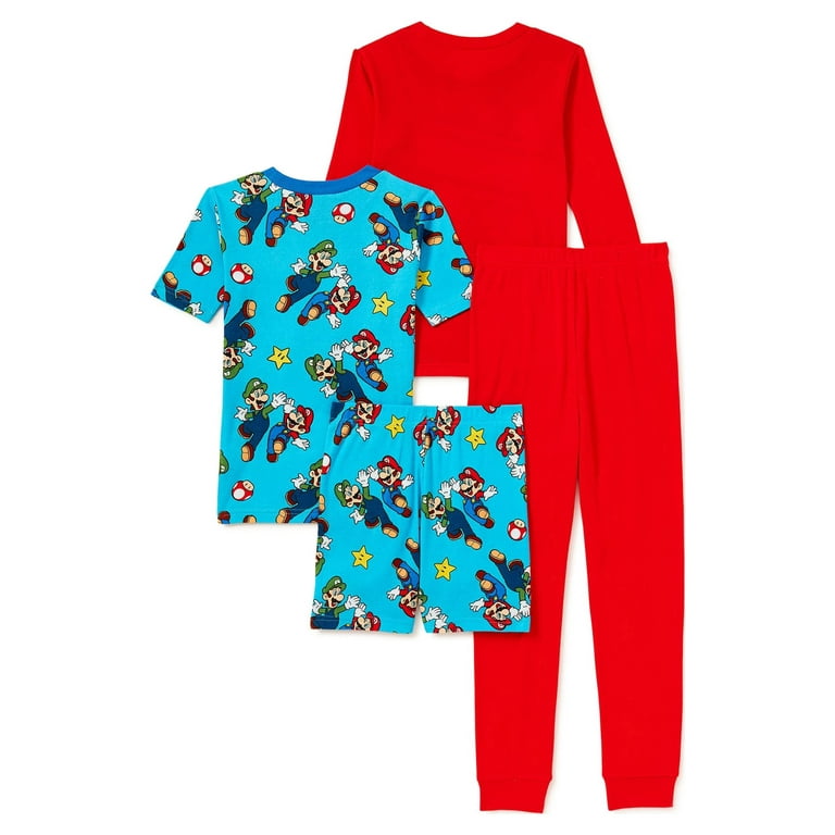 Nintendo Mario Boys Classic Short Long Sleeve Tops Pants and