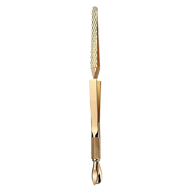 3 vías C-curva pedicura Nail Art Pincher cutícula empujador Clip para dorado Yuyangstore Manicura Nail Art Pincher