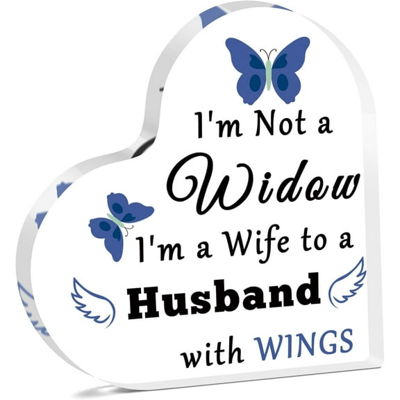 Memorial Gifts for Loss of Husband In Memory of Husband Acrylic Plaque for Friends Sympathy Gifts for Loss of Husband Remembrance Funeral Condolence Loss Memorial Keepsake 4x4 inch