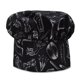 thumbnail image 5 of Gorro de cocinero de cocina profesional, parrilla a cuadros, parrilla en blanco y negro, a cuadros, blanco y negro, 2 uds., 5 of 5