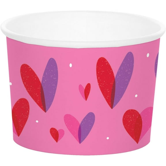Valentine's Day Paper Treat Cups 8 Per Pack