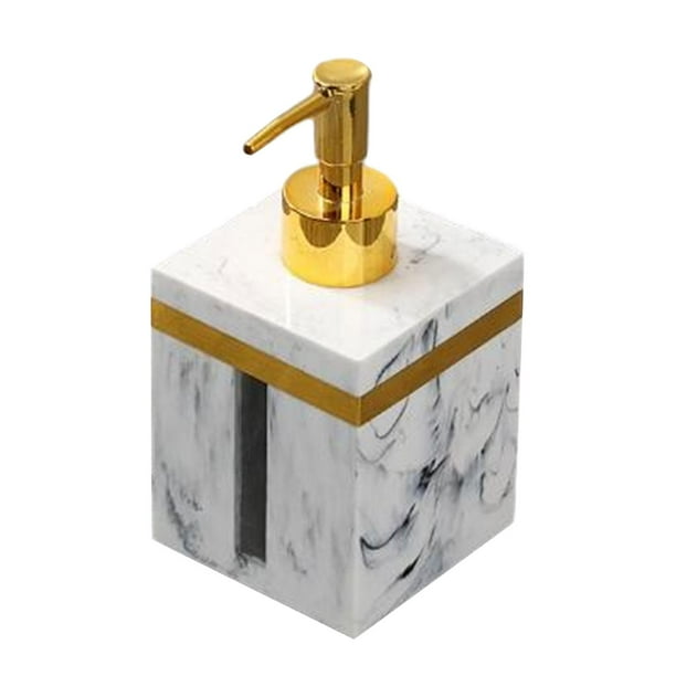Dispensador de Jabón Macarena Textura de Mármol 400ml Blanco