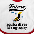 thumbnail image 4 of Inktastic Diving Future Scuba Diver Like Daddy Boys Baby Bib, 4 of 4