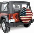 thumbnail image 4 of Retro American Flag Spare Tire Cover Fit for Jeep RV Truck SUV Travel Camper Trailer 14",15",16",17",Waterproof and Dustproof Protection Tires, 4 of 10