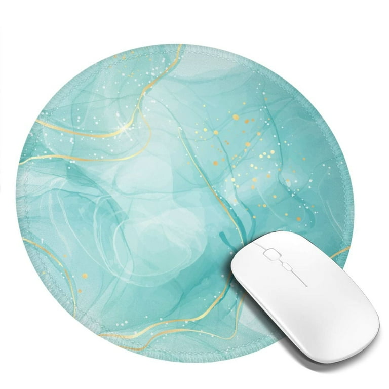 Leshiry Mousepad Rotondo Antiscivolo 20 Cm - Bellissimo Design Desktop Marmo Rosa, Gomma Neoprene - 3