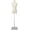 Silver, variant on FreeLung Dress Form Mannequin Body Female Beige Linen Fabric Manikin Torso with Detachable Adjustable High Stability Metal Stand