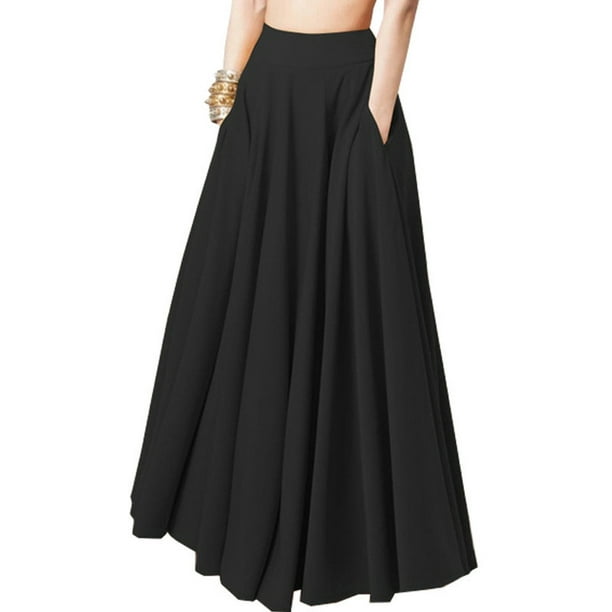 Formal maxi skirt with pockets store