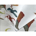 thumbnail image 4 of Ambesonne Dinosaur Quilted Bedspread Set 3 Pcs, Jurassic Composition, Queen Size, Multicolor, 4 of 5
