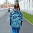 thumbnail image 5 of ALAZA Vehicles Cartoon Trucks Cars Backpack Elementary School Bag Bookbag Travel Rucksack, 5 of 7