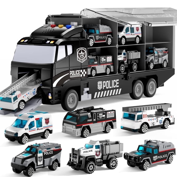 Lucky Doug Police Truck Toys for 2-6 Years Old Boys, Toddlers Boys Toys, Police Car Toys, Gifts for Boys Ages 3 