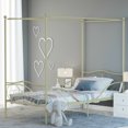 thumbnail image 4 of Costway Twin Size Metal Canopy Bed Frame 4 Poster Steel Slats Headboard Footboard Gold, 4 of 9