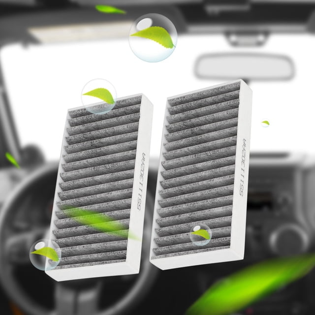 AA, 2 piezas Filtro de aire de cabina de automóvil Filtro de aire antipolen Diseño fácil de usar