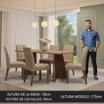 thumbnail image 4 of Comedor con Mesa y 6 Sillas Simone Madesa Marrón/Crema, 4 of 6