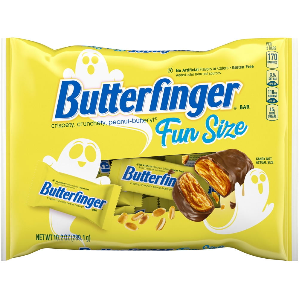 Butterfinger, Chocolatey, PeanutButtery, Individually Wrapped Fun Size