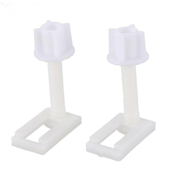 2pcs DIY Plastic Toilet Seat Screws Fixings Fit Toilet Seats Hinges Repair Tools Type&Size:5# 4.4X2.