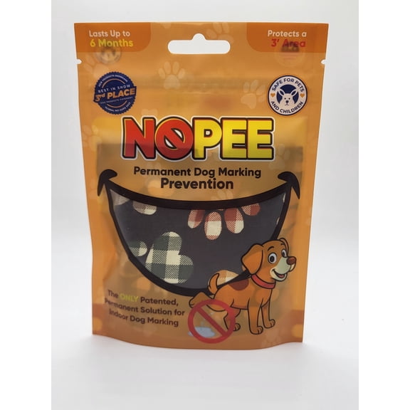 NOPEE Dog Marking Prevention Product, Dog Pee Deterrent Indoor Dog & Puppy Potty Training Aids Long-Lasting Dog Pee Stopper Bag, Pet & Child Safe No Sprays, 6 Months Protection Brown Paws