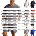 thumbnail image 4 of Mens Track Suits 2 Piece Set Short Sleeve Crew Neck Summer T Shirt And Drawstring Casual Track Shorts Sportswear Sets T Shirts Shorts Sets Fashion Retro Textured Sweatsuit Dark Gray Xl, 4 of 5