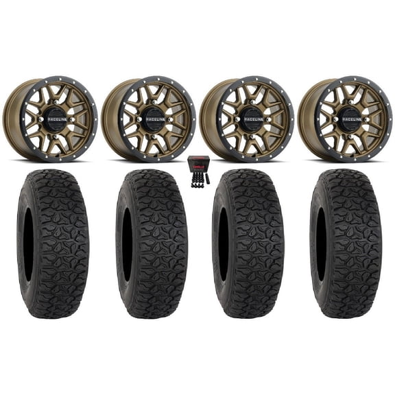 Raceline Krank 15" Wheels Bronze 32" DX440 Tires Sportsman RZR Ranger