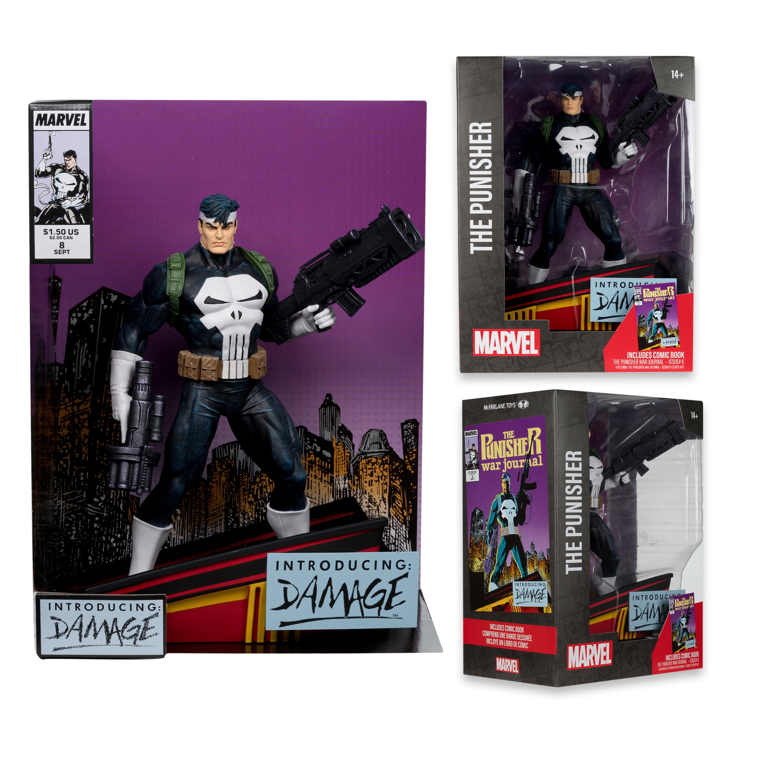 The Punisher 1:6th Scale Collectible w/ Scene & Comic (Marvel: The Punisher War Journal #8) - McFarlane Toys