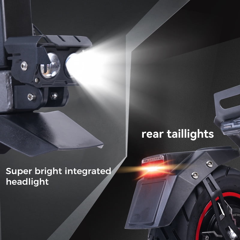H08 Electric Scooter Adult 6000W Dual Motor 60V 28Ah 11" Off-Road Tires Foldable Outdoor Scooter