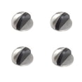 thumbnail image 1 of Tope de puerta adhesivo para suelo de acero inoxidable, media luna, 4 Uds., con pegatinas, 1 of 2