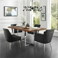 thumbnail image 2 of Posh Living Perogo Faux Leather Dining Chair in Black (Set of 2), 2 of 7