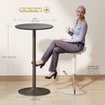 thumbnail image 3 of HOMCOM Round Bar Table, 40.2 Inch Modern Bar Height Pub Table, Black, 3 of 10