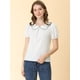 thumbnail image 3 of Blusa de verano Allegra K con cuello Peter Pan y mangas Abullonadas para Mujer Blanco L, 3 of 6