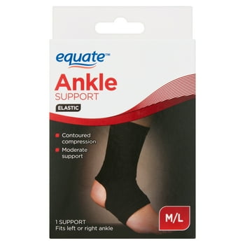 Equate Elastic Ankle Support, Black, M/L