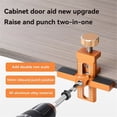 thumbnail image 4 of Professional Aluminum Cabinet Door Jig with Triple Drill Bits - Heavy Duty Adjustable Installation Tool for Precise Hinge & Handle Alignment (Red), 4 of 7