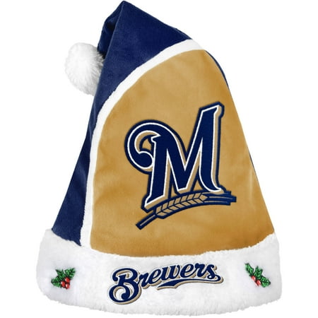 Forever Collectibles MLB 2015 Santa Hat, Milwaukee Brewers
