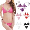thumbnail image 3 of LIW Lencería Para Mujer Encaje Babydoll 2 Piezas Sujetadores Conjunto Con Lazo Copa Abierta Sin Entrepierna Sexypangjing, 3 of 4
