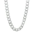 thumbnail image 2 of 6.5mm Solid .925 Sterling Silver Flat Cuban Link Curb Chain Necklace + Bracelet Set, 24" (Necklace) + 7" (Bracelet), 2 of 7