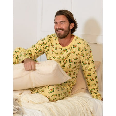 Leveret Mens Two Piece Cotton Pajamas Avocado S
