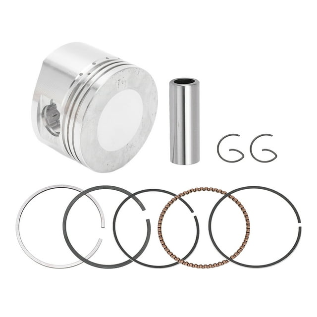 Pistón de motocicleta, BOROCO Juego de juntas de anillo de pistón de 9 piezas Aleación de metal para 110cc 125cc ATV Dirt Pit Bike Go Kart