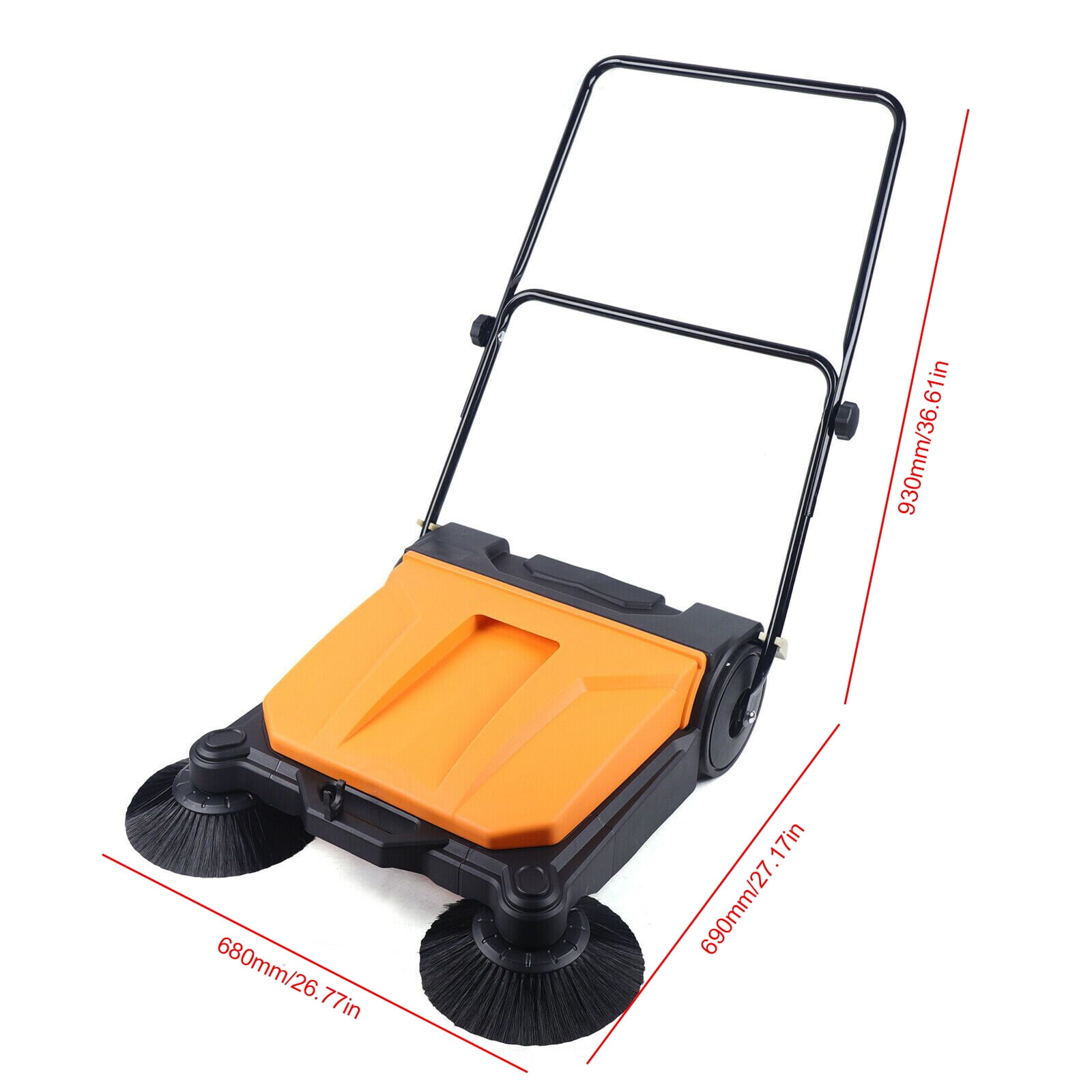 PEAKORA26" Hand Push Sweeper, No Electricity, Efficient Floor Cleaning Solution